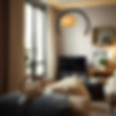 Stylish curtain rings enhancing interior décor