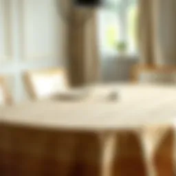 Elegant table cover mimicking rustic oak texture