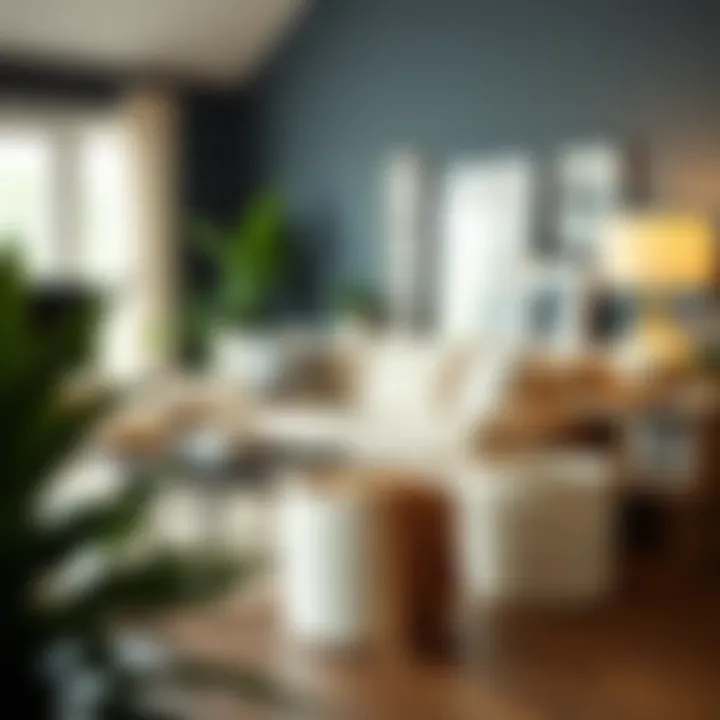 Stylish Target fabric bins in a modern living room setting