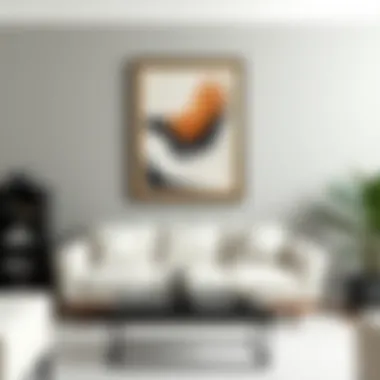 Elegant 14x18 floater frame showcasing modern art