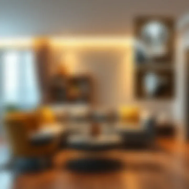 Illustration demonstrating the versatility of GU10 LED lighting in various settings