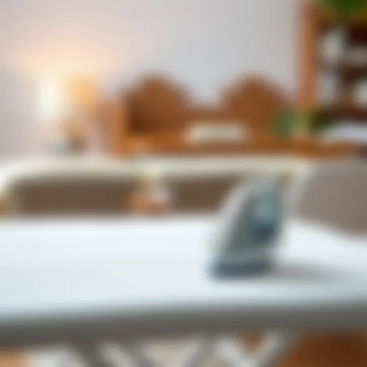 Comparative materials of large ironing boards highlighting effectiveness