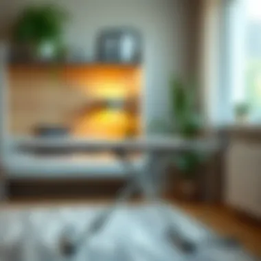 Premium large ironing board with an ergonomic design