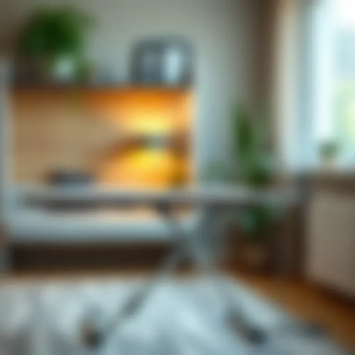 Premium large ironing board with an ergonomic design