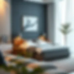 Elegant design of a convertible folding bed in a modern bedroom