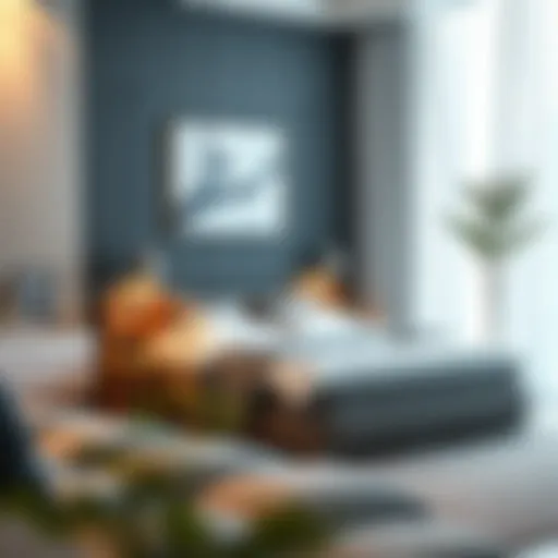 Elegant design of a convertible folding bed in a modern bedroom