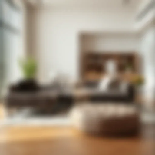 Elegant day bed in a contemporary living room setting