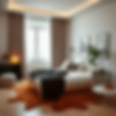 Day bed seamlessly integrated into a minimalist bedroom