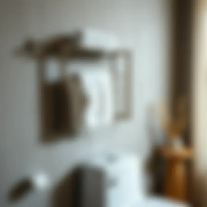 Towel rack installation process showcasing wall-mounted style