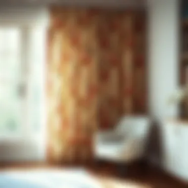 Botanical Floral Curtains in Natural Light Elegant botanical floral curtains in a sunlit room