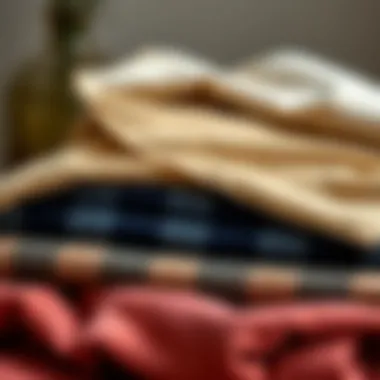 Various flannel fabric swatches in different colors and patterns for duvet design