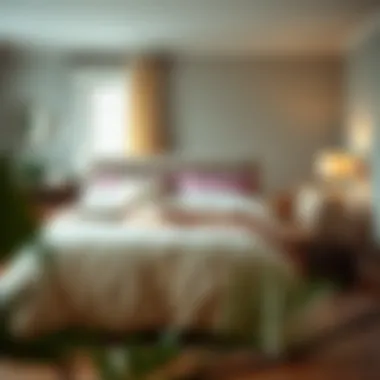 Stylish bedroom setting featuring a beautifully designed flannel queen duvet