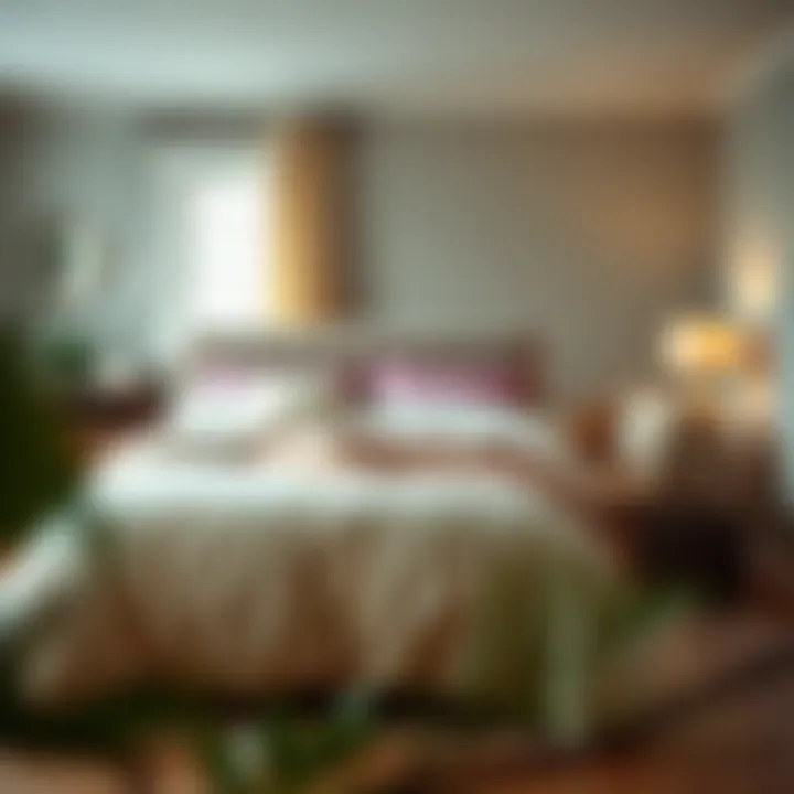 Stylish bedroom setting featuring a beautifully designed flannel queen duvet