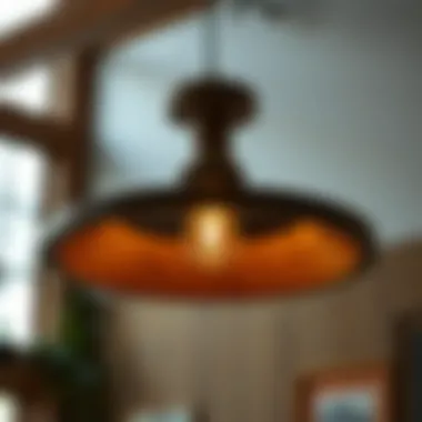 Sustainable wood ceiling light showcasing eco-friendly materials