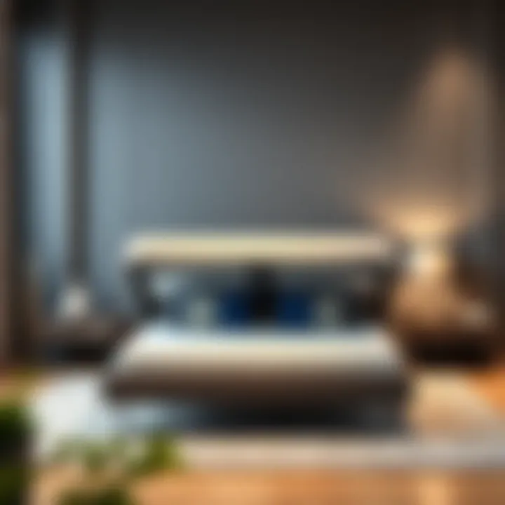 Elegant design of a lifting bed base in a modern bedroom setting