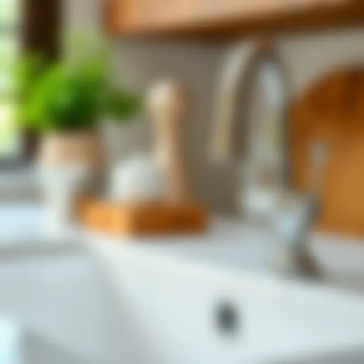 Material Excellence in Farmhouse Sinks Close-up of durable material used for farmhouse sinks