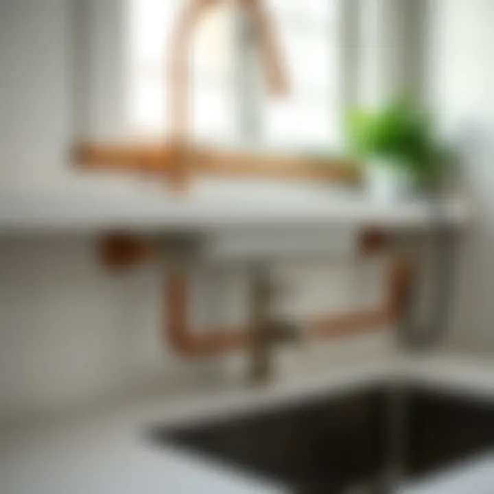 Detailed Installation of Farmhouse Sinks Installation of a farmhouse sink showcasing plumbing details