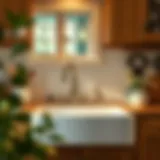 Rustic Charm of Farmhouse Sinks Rustic farmhouse sink with natural wood cabinetry