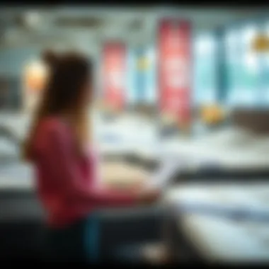 Informed Mattress Selection Process Consumer reviewing mattress selection in a showroom