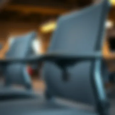 A close-up of ergonomic chair components highlighting design and comfort