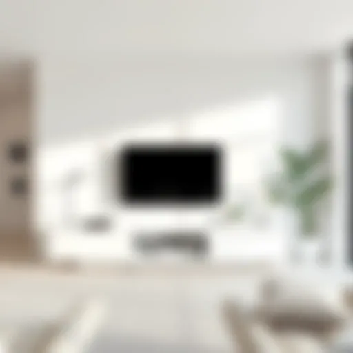 Sleek modern white TV table with minimalist design