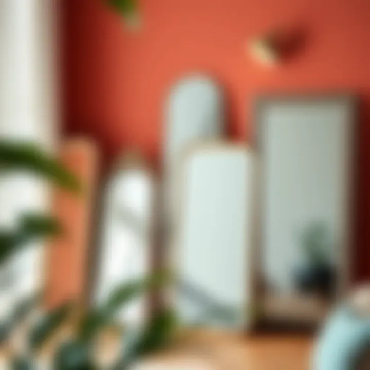 Stylish leaning mirror showcasing diverse design styles