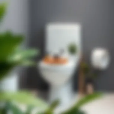 Contemporary Metal Rack for Functional Storage Modern metal toilet rack with plants and toiletries