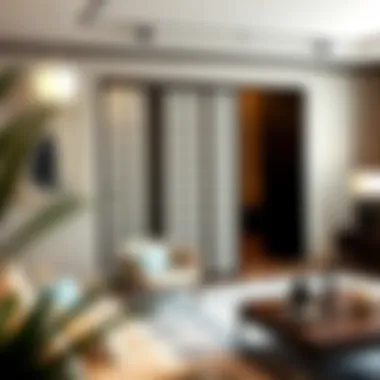 Elegant Shoji Divider in Modern Living Space Elegant shoji room divider creating a serene ambiance in a modern living space