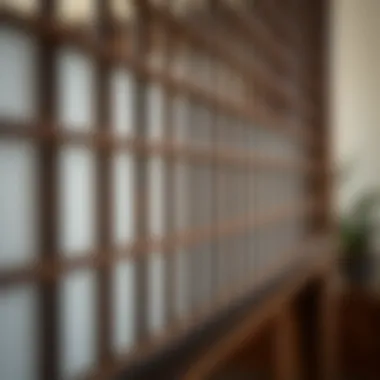 Traditional Shoji Design Close-Up Close-up of traditional shoji design details showcasing craftsmanship