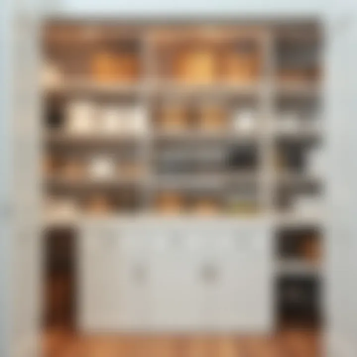 Efficient Pantry Organization Using Slide Out Boxes Organized pantry with slide out storage solutions