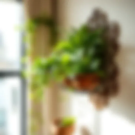 Elegant wall planter pot holder showcasing intricate design and lush greenery