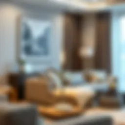 Elegant cordless lamp in a modern living room setting