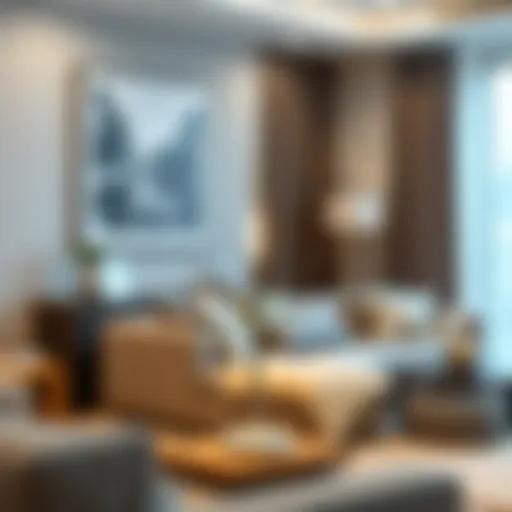 Elegant cordless lamp in a modern living room setting