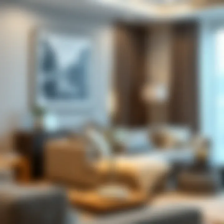 Elegant cordless lamp in a modern living room setting