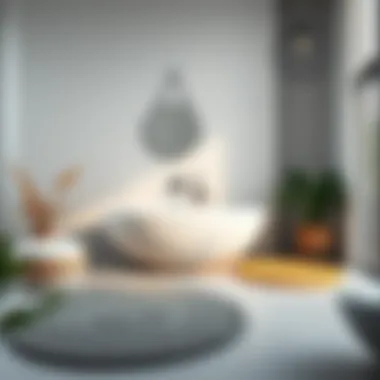 Customizable 24 round bath rugs displayed in various styles