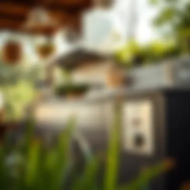 Detailed View of Stainless Steel Cabinet in Nature Close-up of stainless steel cabinet detailing in an outdoor setting