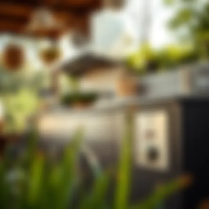 Detailed View of Stainless Steel Cabinet in Nature Close-up of stainless steel cabinet detailing in an outdoor setting