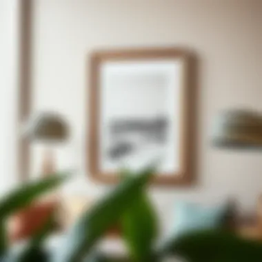 Chic Metallic Framing Modern metallic frame accentuating a contemporary art piece