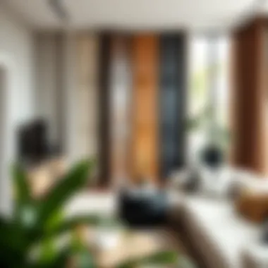 Cabinet Doors as Furniture Accents Creative use of cabinet doors as furniture accents in a modern interior.