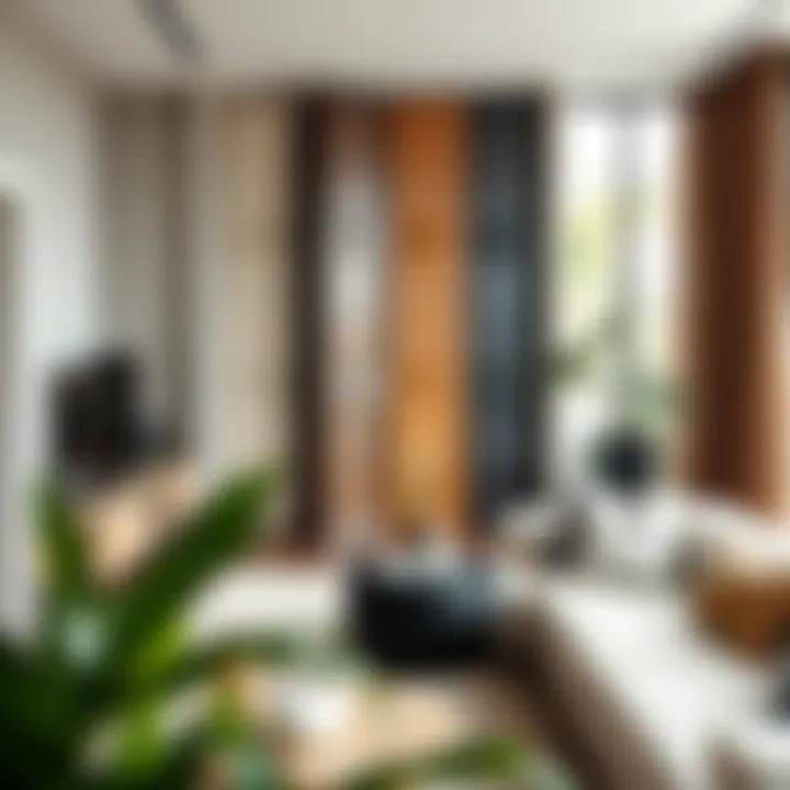 Cabinet Doors as Furniture Accents Creative use of cabinet doors as furniture accents in a modern interior.