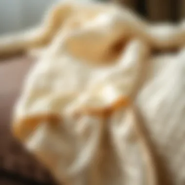 Elegant satin trim accentuating the edge of a vintage blanket