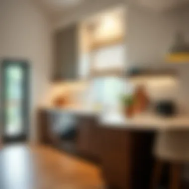 Elegant kitchen showcasing toe kick storage solution