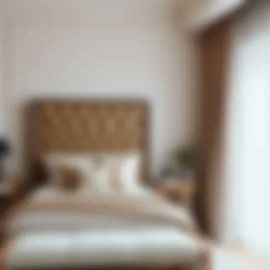 Elegant Bedroom with Tufted Frame Elegant bedroom featuring a tufted frame and decor