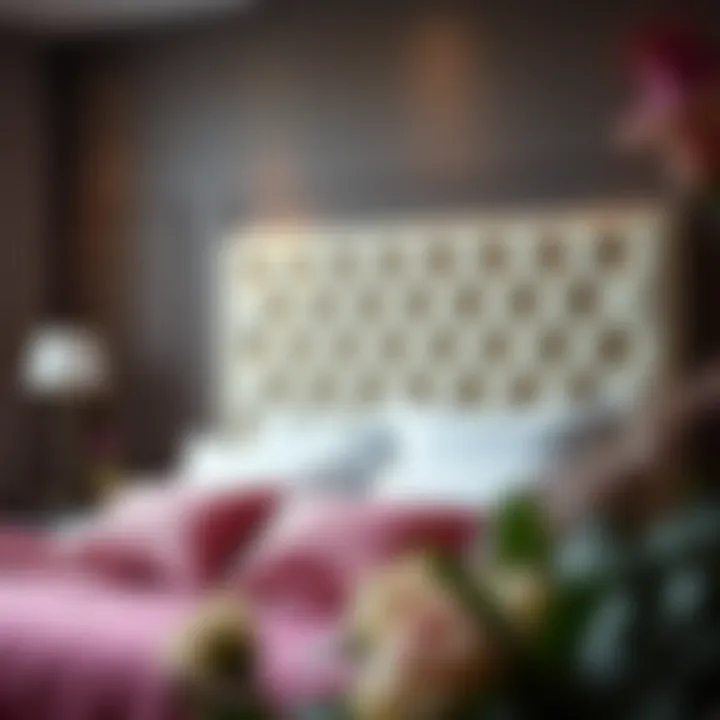 Luxurious Tufted Headboard in Modern Design Luxurious tufted headboard in a modern bedroom setting