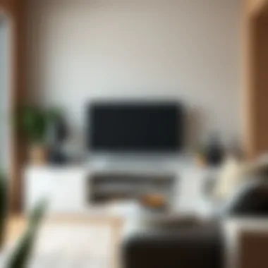 A 30-inch TV stand harmoniously placed in a cozy corner