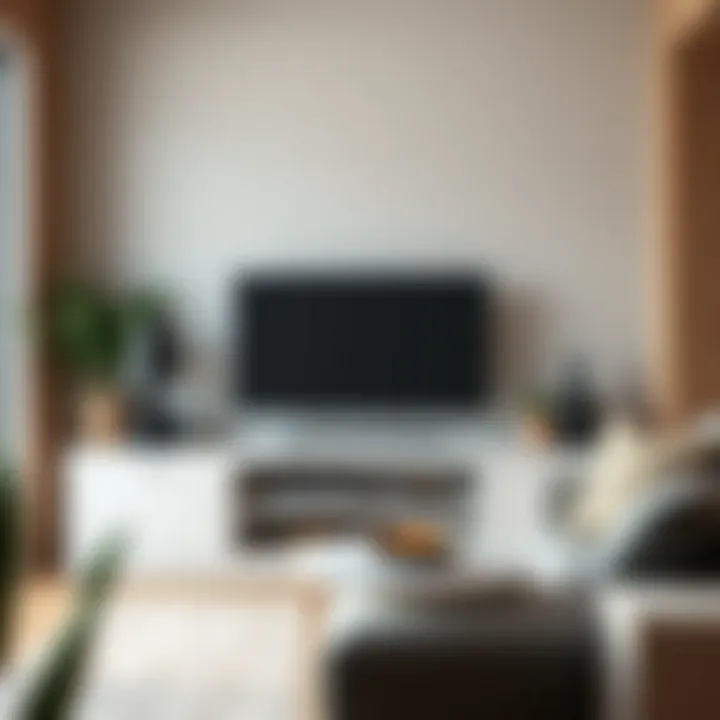 A 30-inch TV stand harmoniously placed in a cozy corner