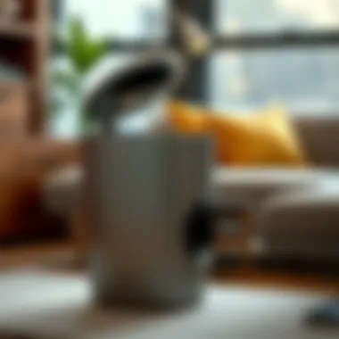 Artistic trash can showcasing unique design features