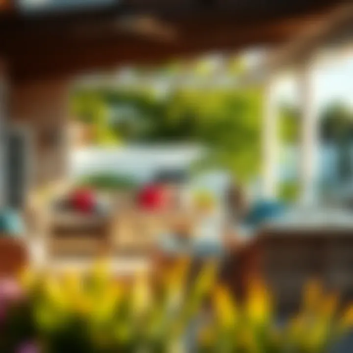 Sustainable wicker furniture collection in a bright outdoor space