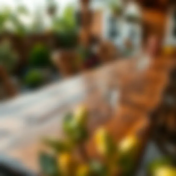 The Beauty of Reclaimed Wood in Outdoor Dining Close-up of reclaimed wood used in outdoor dining table