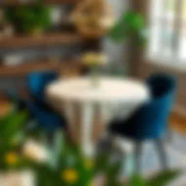 Customizable round table covers for unique spaces